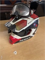 Unknown size helmet and glasses