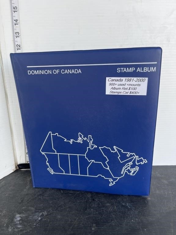Canada stamp album- 1981-2000 900+ used mounts