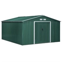 Outsunny 13-ft x 11-ft Green Galvanized Steel