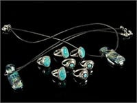 Sterling Turquoise Lot