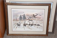 FRAMED & MATTED CANADIAN GEESE PRINT ! $$$$$$