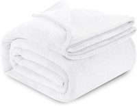 FM7665  Utopia Bedding Fleece Blanket, White, Cal