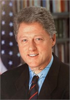 Autograph Signed Bill Clinton Poster