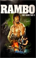 Autograph Signed Rambo Poster