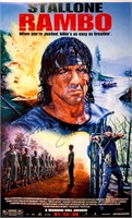 Autograph Signed Rambo Poster