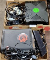 2 FLATS OF XBOX CONSOLES W/ ACCESSORIES