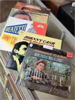 4 JOHNNY CASH RECORDS & DOLLY PARTON RECORD