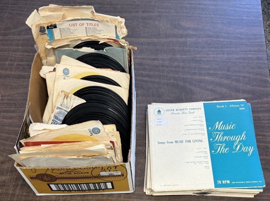 ASSORTED LOT OF 45s and 78 a few 78s / ships