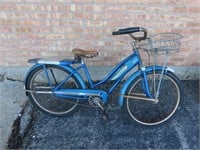 Vintage JC Higgins blue child's bicycle.