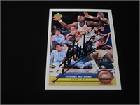 Mutombo Signed Trading Card RCA COA