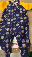 NEW W/ Tags LSU Baby Pjs Fleece onesie 0-3 months