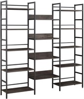 Modern Tall Bookcase with 14 Open Display Shelves