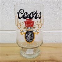 Vintage Coors Banquet Beer 32oz Footed Glass
