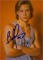 Autograph Brad Pitt Postcard