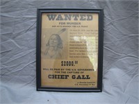 Framed Chief Gail "Wanted" Poster