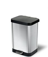 New Glad GLD-74506 Stainless Steel Step Trash Can