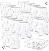 Hoolerry 24 Pcs Polycarbonate Food Pan Lid with