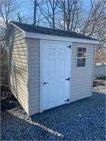 New 8X8' Vinyl Shed Light Brown
