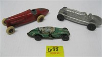 3 COLLECTIBLE VINTAGE RACE CARS