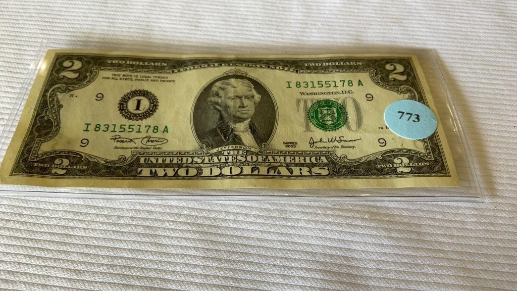 2003 series $2 bill