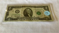 1995 series $2 bill