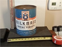 large Milk Maid Baking Powder tin