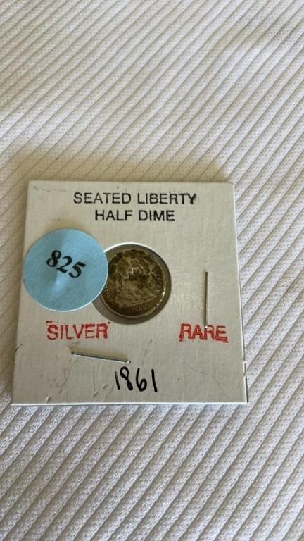 1861 seated liberty half dime