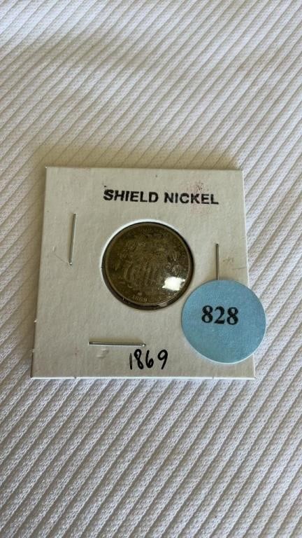 1869 Shield nickel