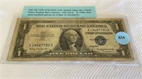 OLD SILVER CERTIFICATE $1
