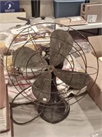 antique Hunter table fan with brass blades