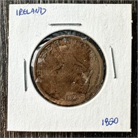1820 IRELAND HALF PENNY TOKEN COIN