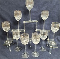 9 BEAUTIFUL CRYSTAL LENOX STEMWARE WINE GLASSES