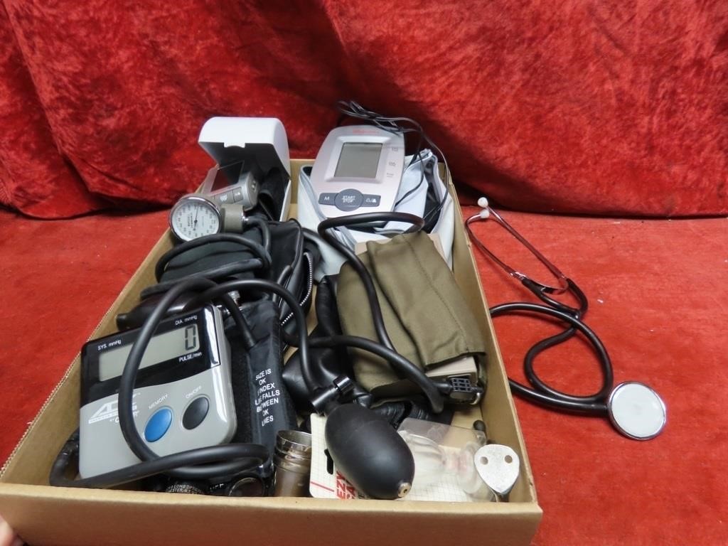 Stethoscope, blood pressure cuffs, misc.