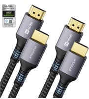 ($30) 8K HDMI Cables 2-Pack 6.6FT, Stouchi