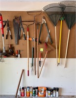 A Wall of Lawn Tools