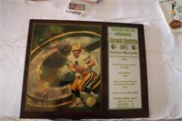 Brett Favre Career Records plaque