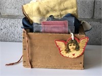 Old Box filled with vintage items