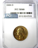 1959-D Quarter PCI MS68 Golden Toning