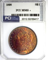 1898 Morgan PCI MS65+ Golden Purple