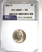 1944-P Nickel MS67+ FS LISTS $4600
