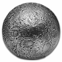 2023 Barbados 3 Oz Silver Moon Spherical Coin