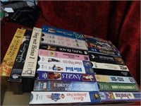 VHS movies cassette lot.