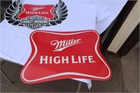 Miller High Life Harley and Miller High Life sign