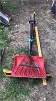 Rake, shovel, broom