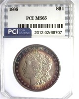 1886 Morgan PCI MS65 Nice Rim Color