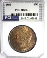 1886 Morgan PCI MS65+ Wonderful Toning