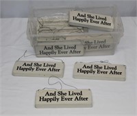 NEW WOODEN SHE LIVED HAPPILY EVER AFTER SIGNS