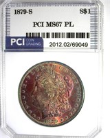 1879-S Morgan MS67 PL LISTS $2700