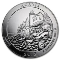 2012 5 Oz Silver Atb Acadia National Park, Maine