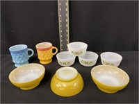 Group of Vintage Fire King Dishes